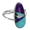 Multicolor Genuine Sterling Silver Southwest Ring Size 5-3/4 QX84789